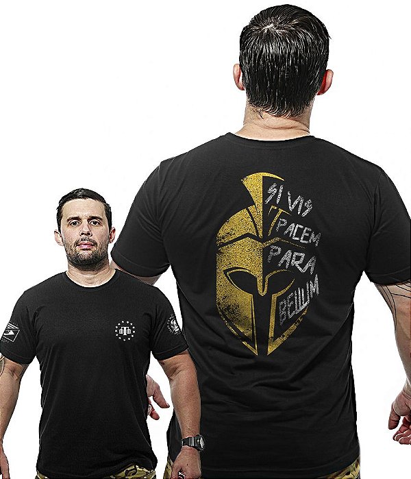 Camiseta Masculina Wide Back Si Vis Pacem Para Bellum Sparta Team Six Brasil