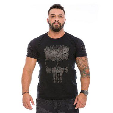 Camiseta Masculina Dark Line Punisher Bart Team Six