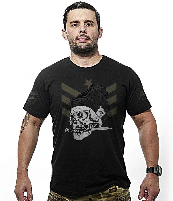 Camiseta Masculina Concept Line Knife Skull Squad Team Six Brasil