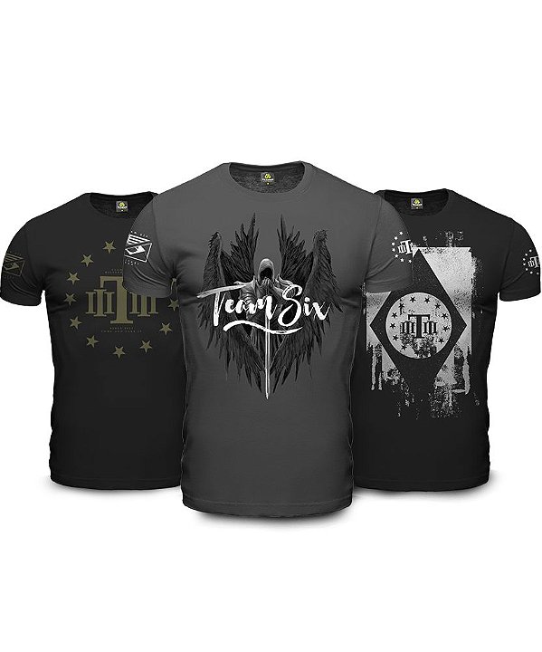 Kit 3 Camisetas Masculinas Concept Line Arcanjo Team Six Brasil