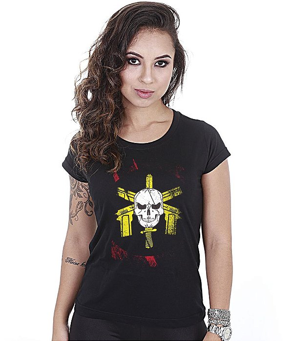 Camiseta Baby Look Feminina BOPE Team Six Brasil