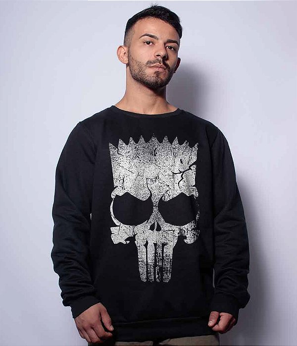 Casaco Básico de Moletom Punisher Bart Team Six Brasil