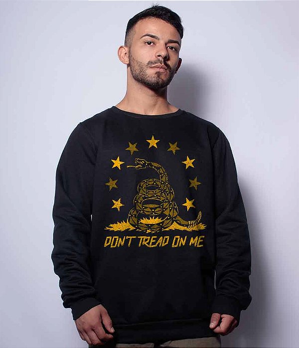 Casaco Básico de Moletom Don't Tread On Me Snake Team Six Brasil