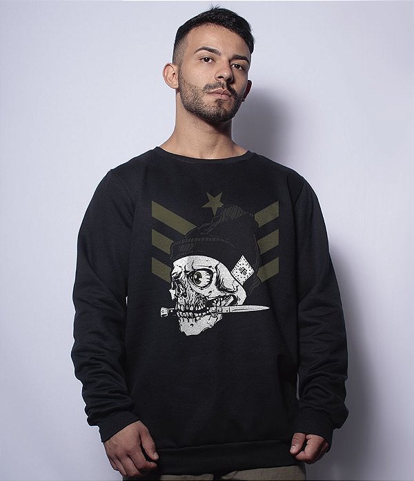 Casaco Básico de Moletom Concept Line Knife Skull Squad Team Six Brasil
