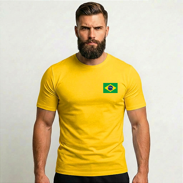 Camiseta Masculina Bandeira Brasil Team Six