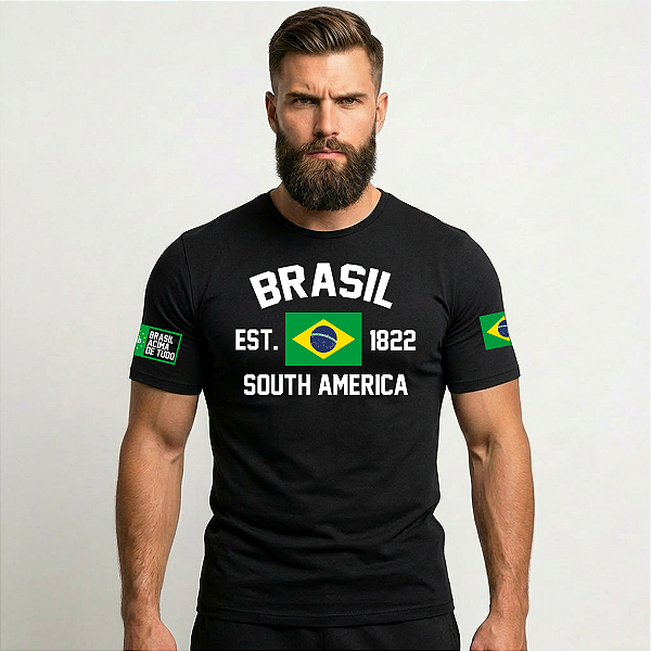 Camiseta Masculina Brasil South America Team Six
