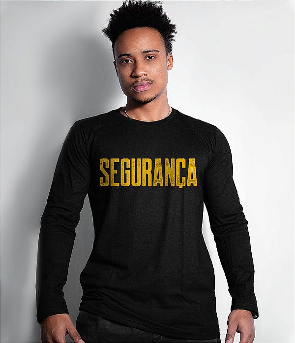 Camiseta Manga Longa Segurança Masculina Team Six Brasil
