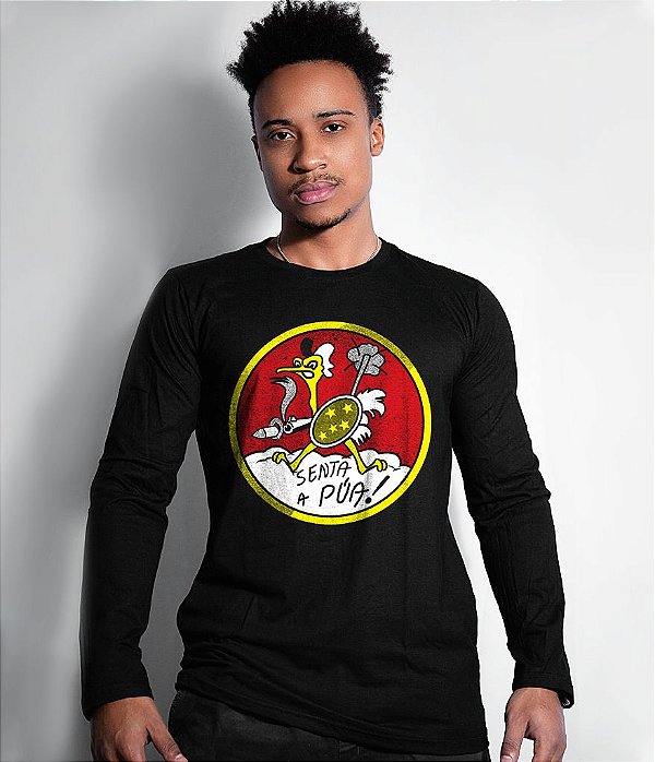 Camiseta Manga Longa Senta a Púa Masculina Team Six Brasil