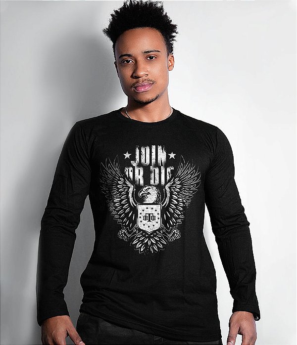Camiseta Manga Longa Join Or Die Masculina Team Six Brasil