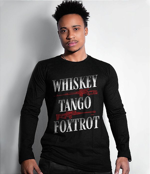 Camiseta Manga Longa Instrutor Fritz Whiskey Tango Foxtrot Masculina Team Six Brasil