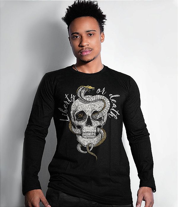 Camiseta Manga Longa Magnata Liberty Or Death Masculina Team Six Brasil