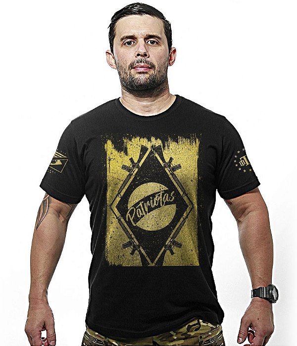 Camiseta Masculina Squad T6 Magnata Gold Line Patriotas Team Six Brasil