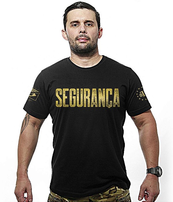 Camiseta Masculina Segurança Gold Line Team Six Brasil