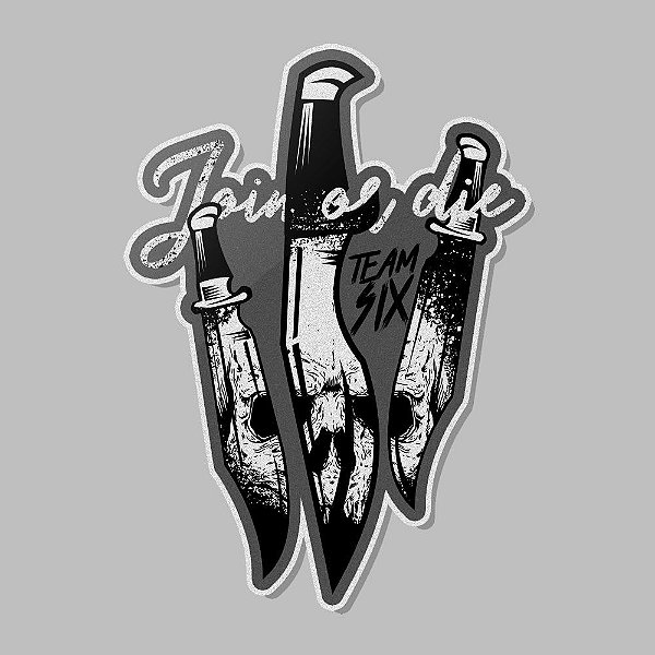 Adesivo Join or Die Knife Team Six Brasil
