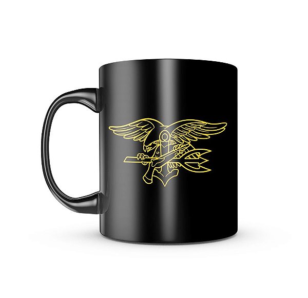 Caneca de Porcelana Dark Militar Navy Seal Team Special Warfare