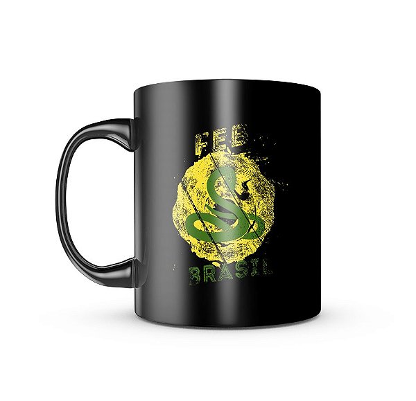 Caneca de Porcelana Dark Militar FEB Força Expedicionária Brasileira Team Six Brasil