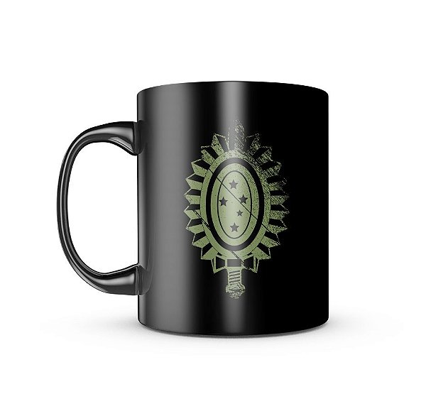 Caneca de Porcelana Dark Militar Exército Brasileiro Team Six Brasil