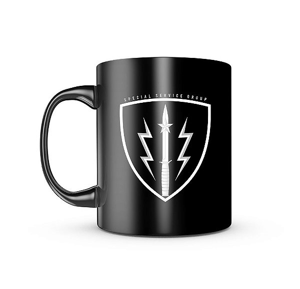 Caneca de Porcelana Dark Militar SSG Paquistão Special Service Group Team Six Brasil