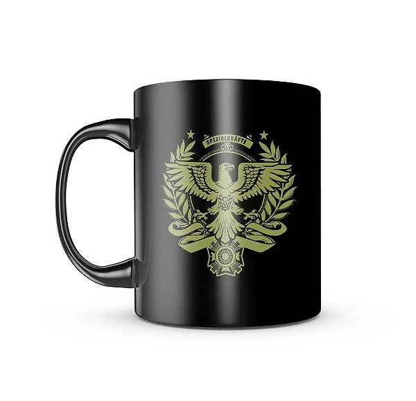 Caneca de Porcelana Dark Militar Alemanha Spezialkrafte Team Six Brasil