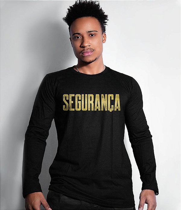 Camiseta Manga Longa Segurança Gold Line Masculina Team Six Brasil