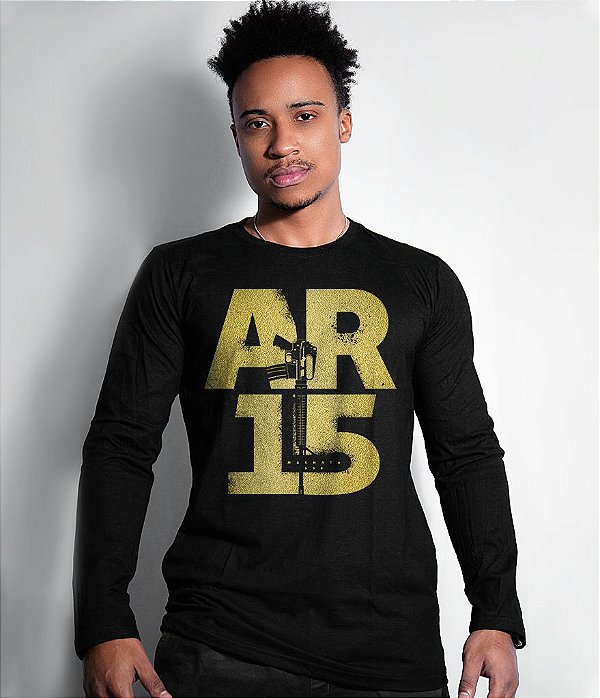 Camiseta Manga Longa Magnata AR15 Gold Line Masculina Team Six Brasil
