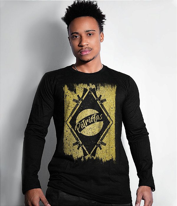 Camiseta Manga Longa Magnata Patriotas Gold Line Masculina Team Six Brasil