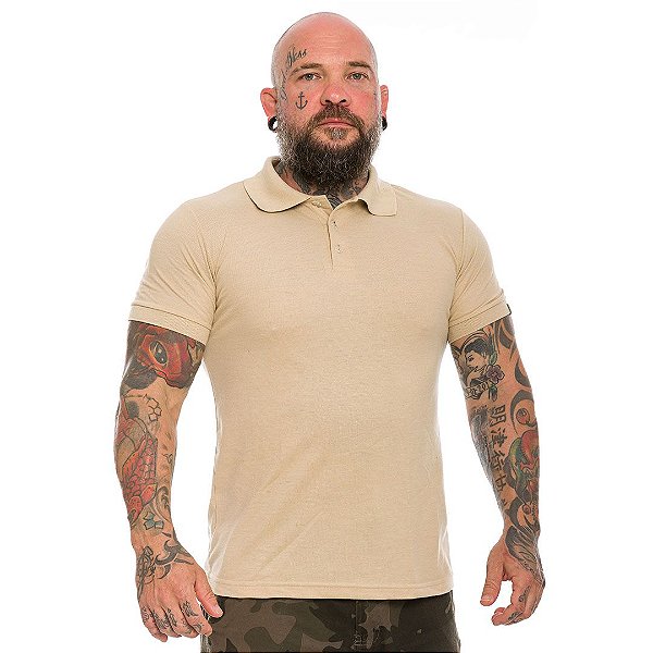 Camiseta Gola Polo Masculina Lisa Coyote Team Six Brasil