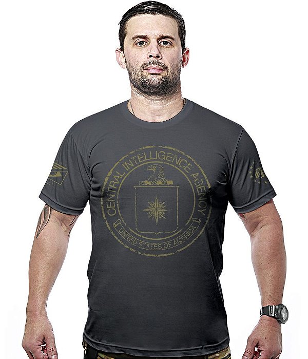 Camiseta Masculina Central Intelligence Agency Hurricane Line Team Six Brasil