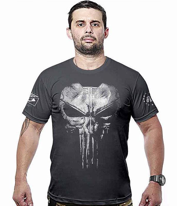 Camiseta Masculina Punisher Plate Hurricane Line Team Six Brasil