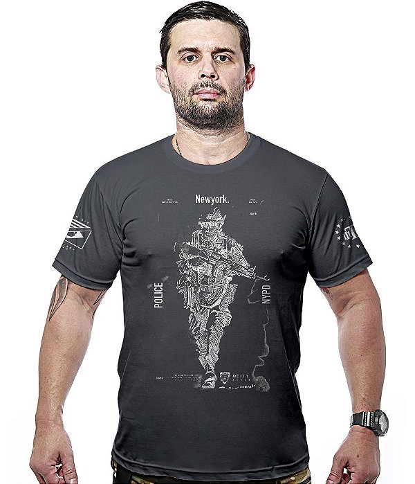 Camiseta Masculina New Police Hurricane Line Team Six Brasil