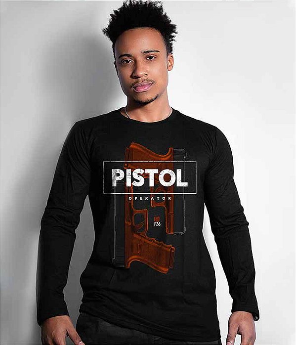 Camiseta Manga Longa GUFZ6 Glock Pistol Operator Team Six Brasil