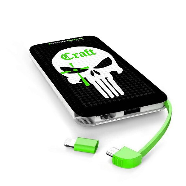 Carregador Portátil Power Bank Parabellum Craft Team Six Brasil
