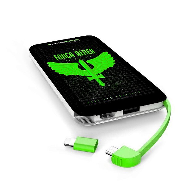 Carregador Portátil Power Bank Parabellum Força Aérea Team Six Brasil