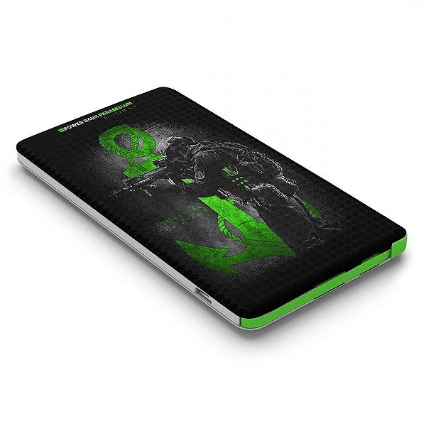 Carregador Portátil Power Bank Parabellum Marinha Tactical Team Six Brasil