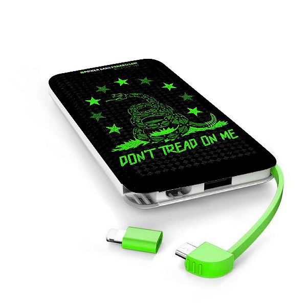 Carregador Portátil Power Bank Parabellum Don't Tread On Me Snake Team Six Brasil