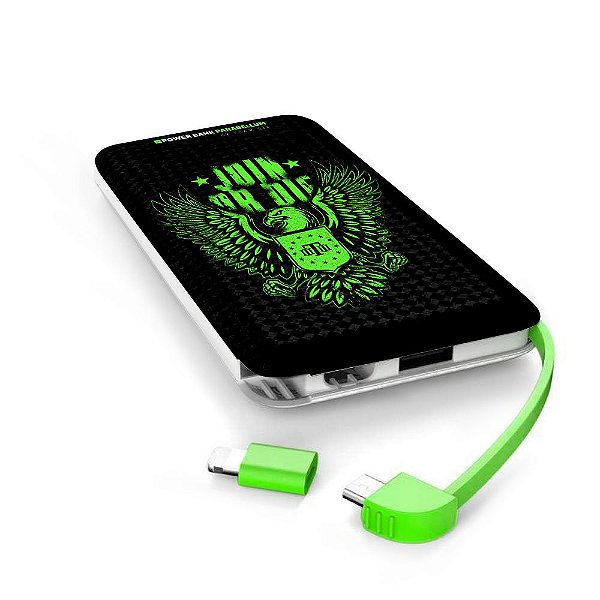 Carregador Portátil Power Bank Parabellum Join Or Die Eagle Team Six Brasil