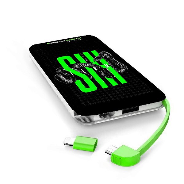 Carregador Portátil Power Bank Parabellum Mamba Tactical Team Six Brasil