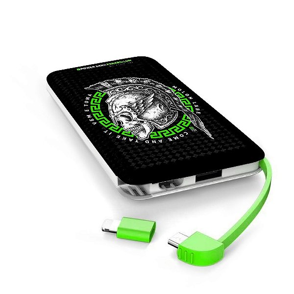 Carregador Portátil Power Bank Parabellum GUFZ6 Molon Labe Come And Take It Team Six Brasil