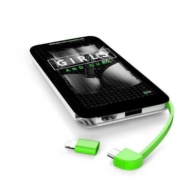 Carregador Portátil Power Bank Parabellum GUFZ6 Girls And Guns Team Six Brasil