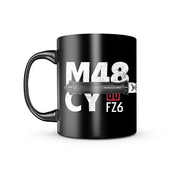 Caneca de Porcelana Dark GUFZ6 M48 Cyclone Knife Team Six Brasil