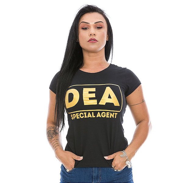 Camiseta Baby Look Feminina DEA Gold Line Team Six Brasil
