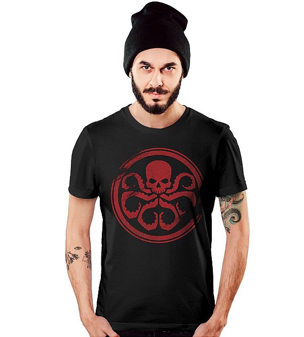 Camiseta Masculina Filmes Hydra Avengers Tático Militar TeamSix Brasil