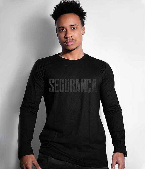 Camiseta Masculina Manga Longa Dark Line Segurança Team Six