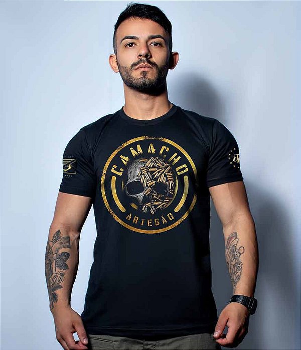 Camiseta Masculina Squad T6 Camacho Artesão Skull Ammunition Team Six Brasil