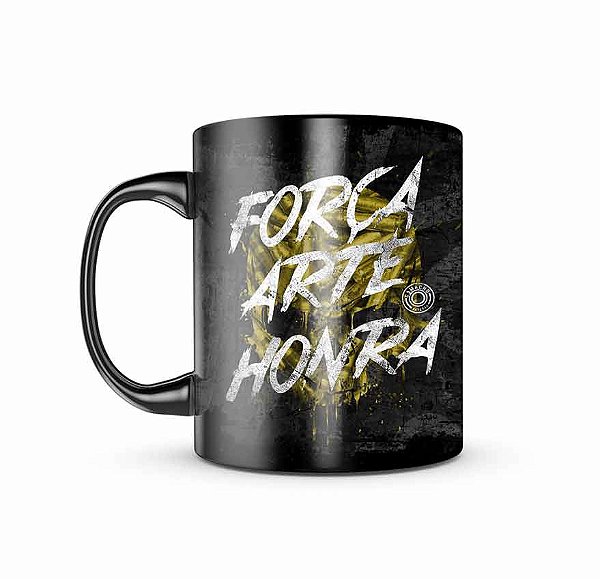 Caneca de Porcelana Dark Militar Squad T6 Camacho Força Arte Honra Team Six Brasil