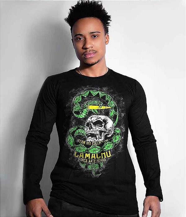 Camiseta Manga Longa Squad T6 Camacho Ponto Cinquenta Collection Masculina Team Six Brasil