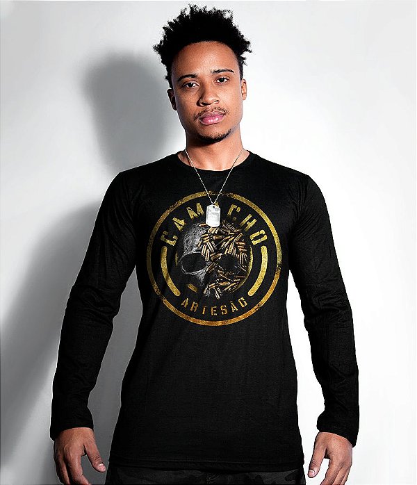 Camiseta Manga Longa Squad T6 Camacho Artesão Skull Ammunition Masculina Team Six Brasil