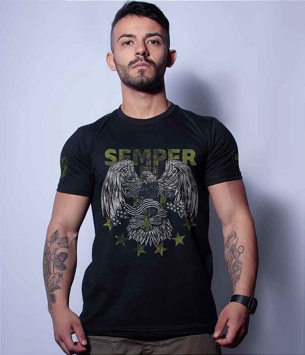 Camiseta Masculina Squad T6 Magnata Semper Fidelis Team Six Brasil