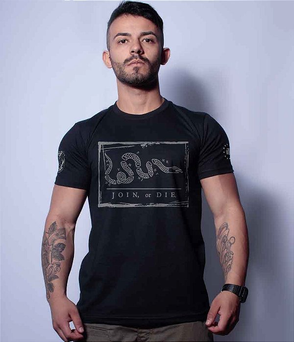 Camiseta Masculina Squad T6 Magnata Join Or Die Snake Team Six Brasil