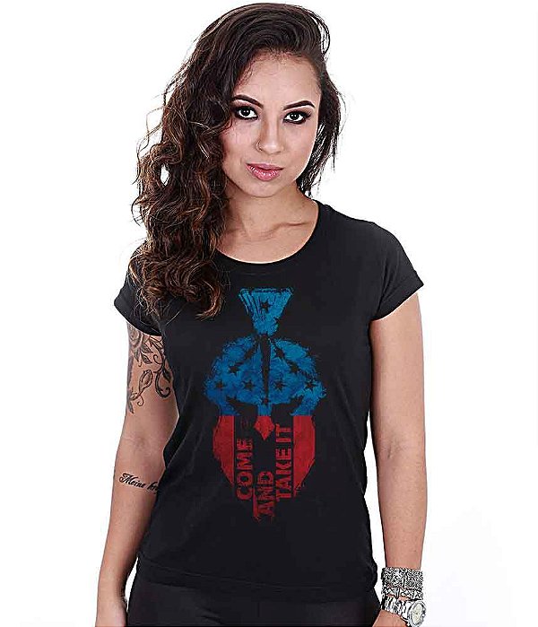 Camiseta Baby Look Feminina Squad T6 Magnata Come And Take It Team Six Brasil